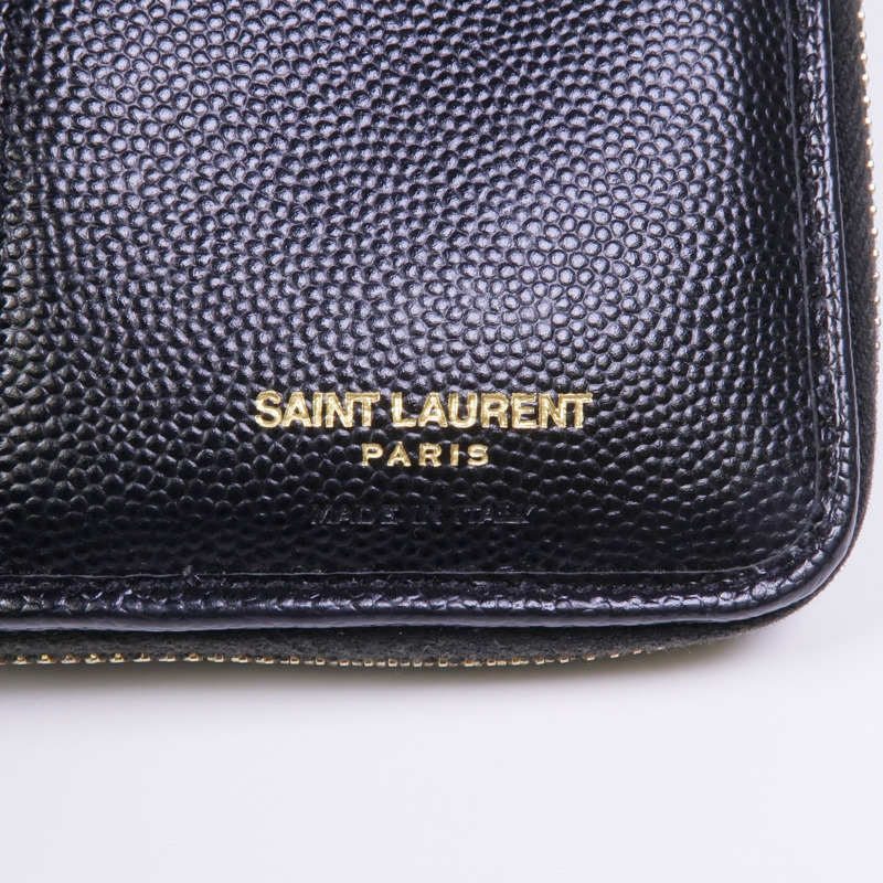 SAINT LAURENT 牛皮皮革Wallet金扣錢包-14