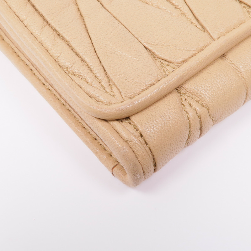 Miu Miu Nappa皮革Matelasse Long Wallet金扣長錢包-7
