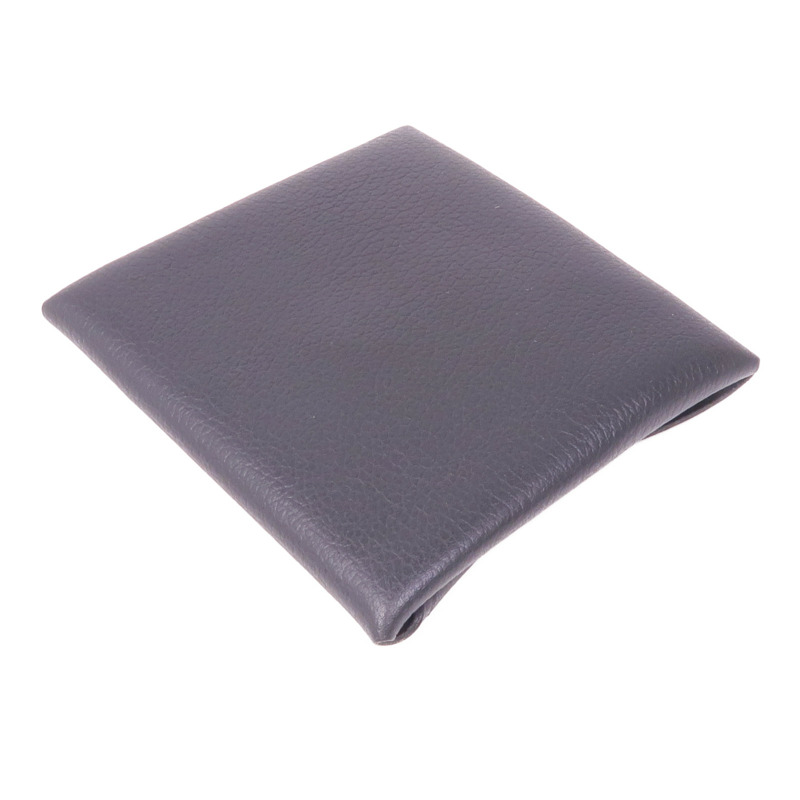 HERMES Evercolor皮革Coin Case銀扣零錢包Noir-4