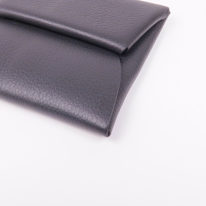 HERMES Evercolor皮革Coin Case銀扣零錢包Noir-6