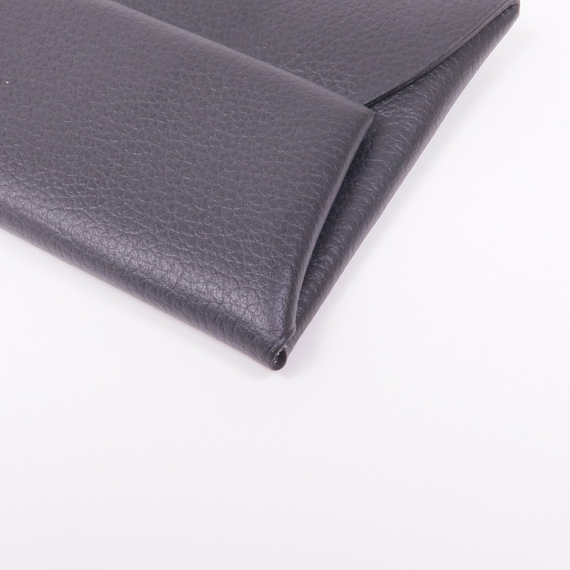 HERMES Evercolor皮革Coin Case銀扣零錢包Noir-9