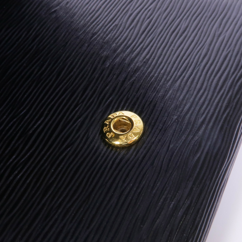 PRADA 牛皮皮革Wallet金扣錢包-12