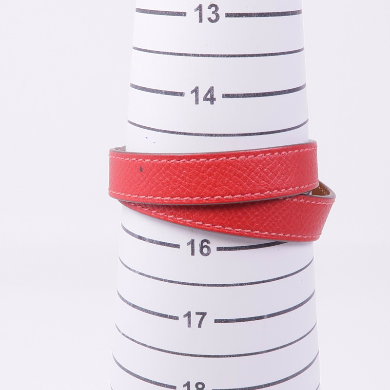 HERMES Epsom皮革Kelly Double Tour Bracelet手鏈-11