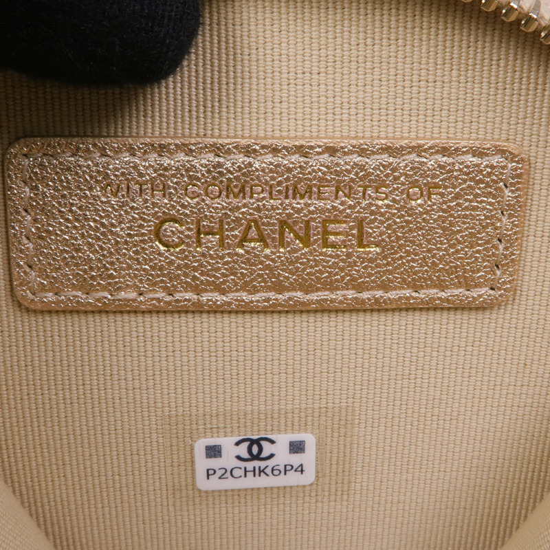 CHANEL 羊皮皮革Coin Case金扣零錢包-8