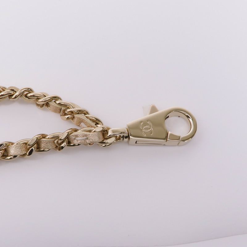 CHANEL 羊皮皮革Coin Case金扣零錢包-14