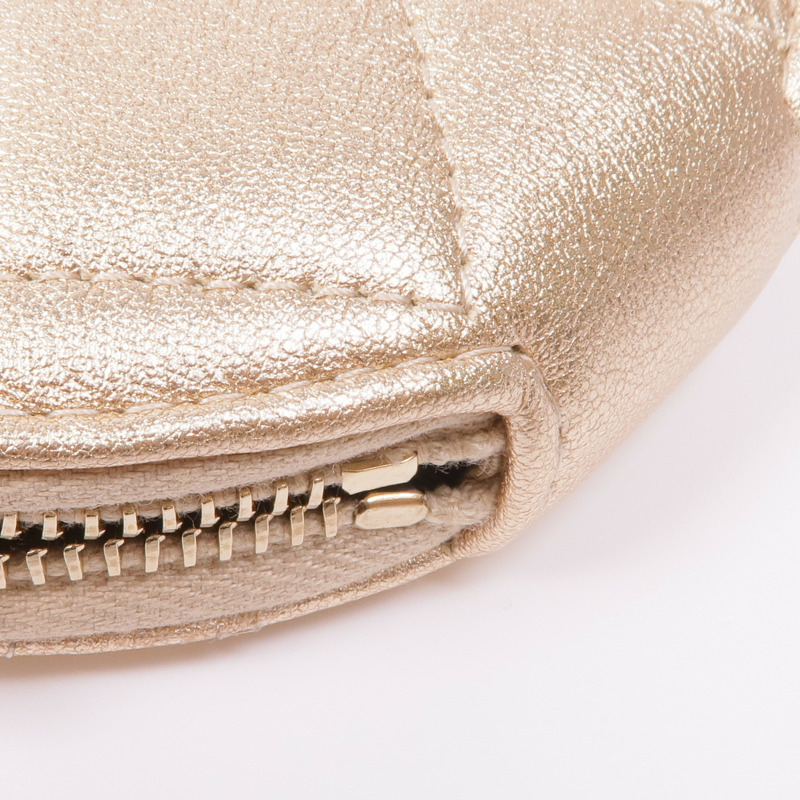 CHANEL 羊皮皮革Coin Case金扣零錢包-16