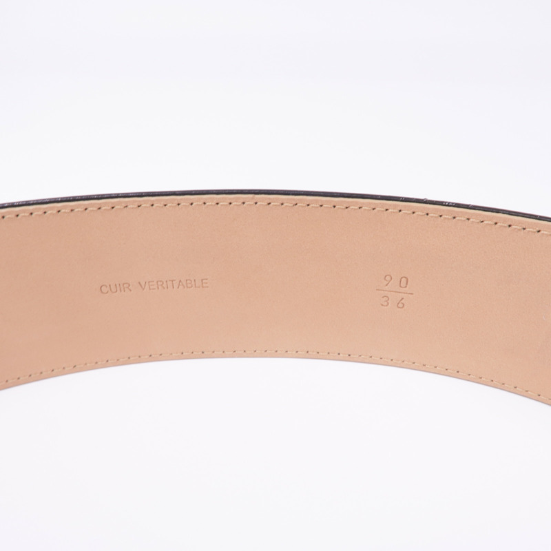 CHANEL 牛皮皮革Belt銀扣皮帶-5