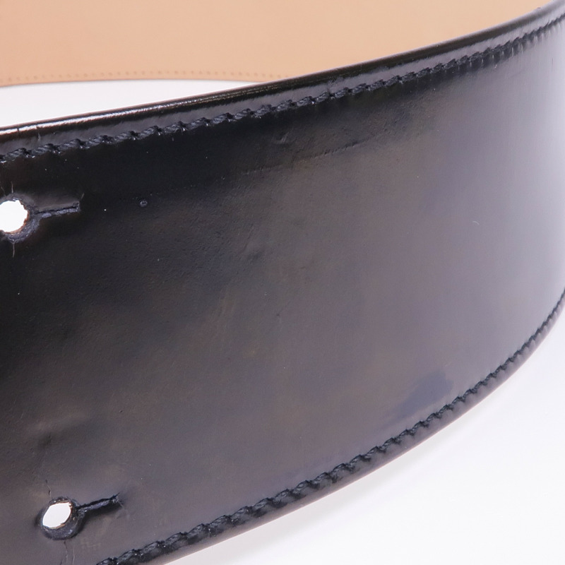 CHANEL 牛皮皮革Belt銀扣皮帶-8