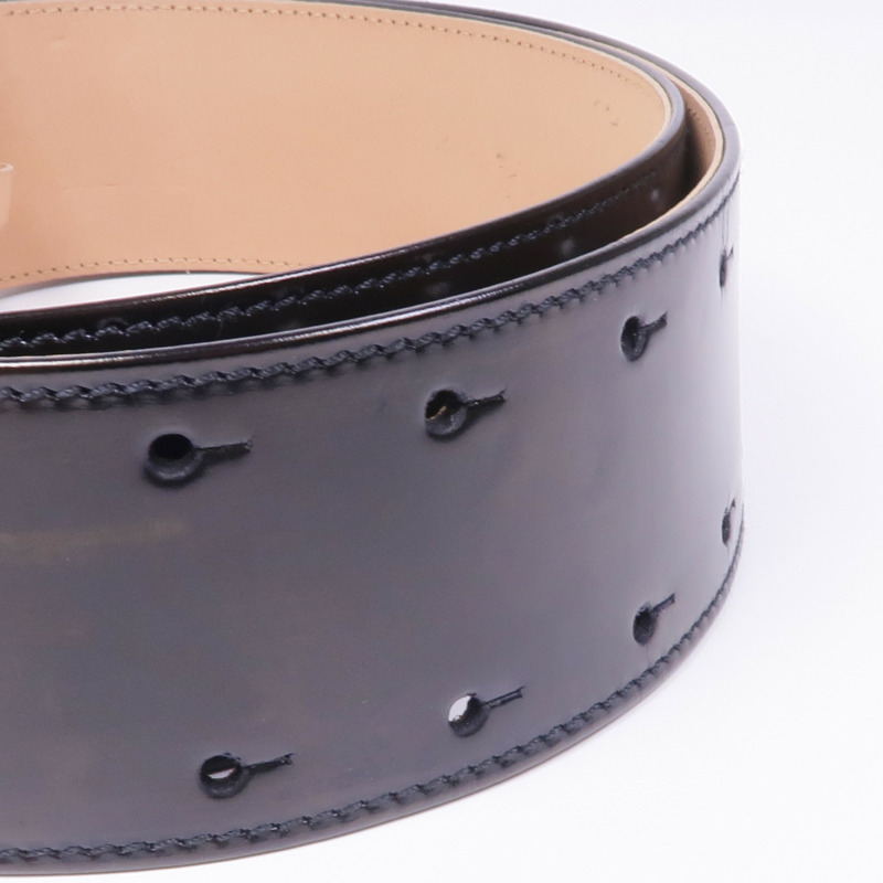 CHANEL 牛皮皮革Belt銀扣皮帶-9