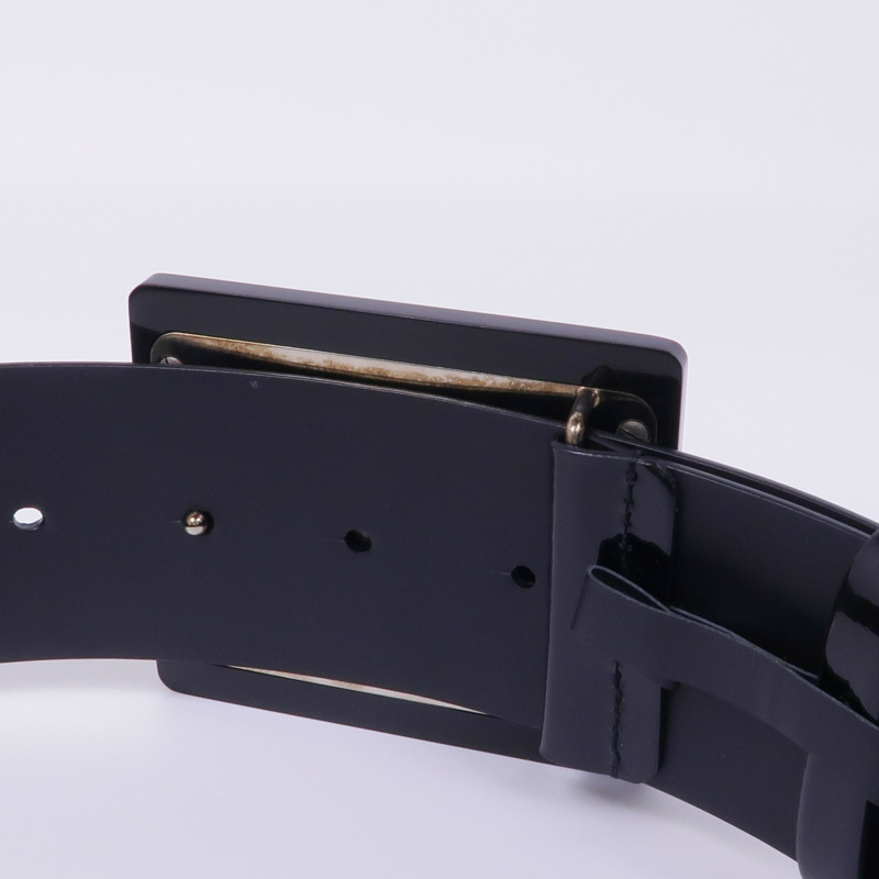 CHANEL 漆皮皮革Belt銀扣皮帶-3