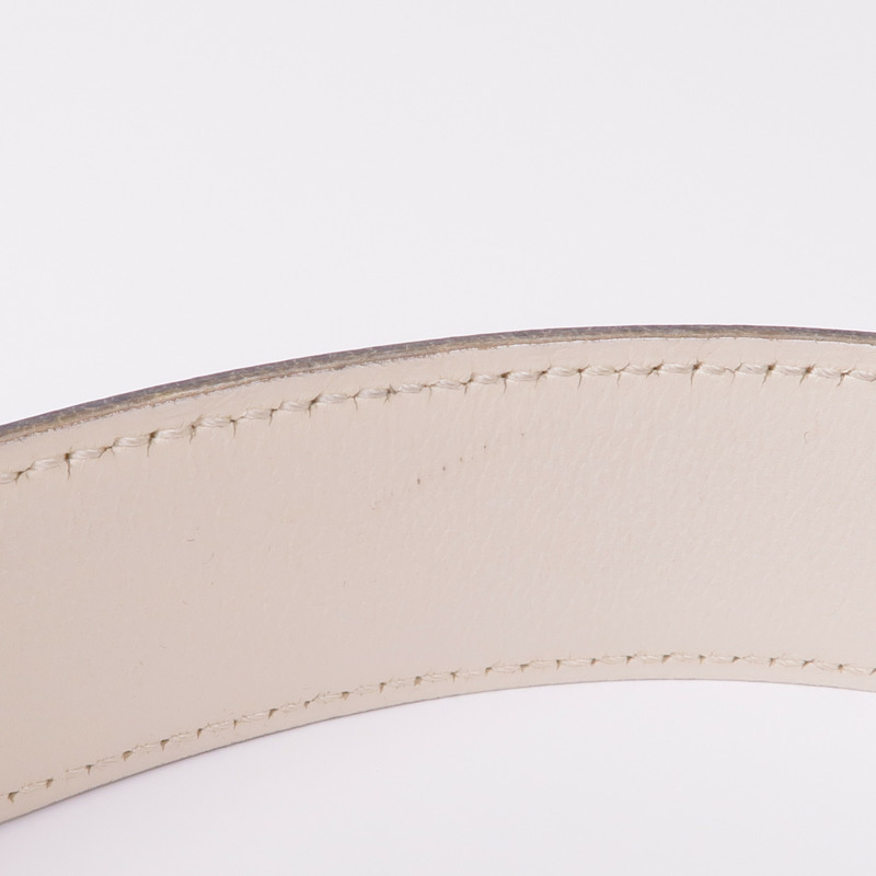 HERMES Epsom皮革Belt銀扣皮帶Blue Jean-5