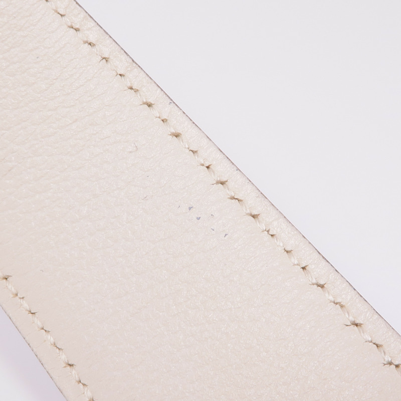 HERMES Epsom皮革Belt銀扣皮帶Blue Jean-9