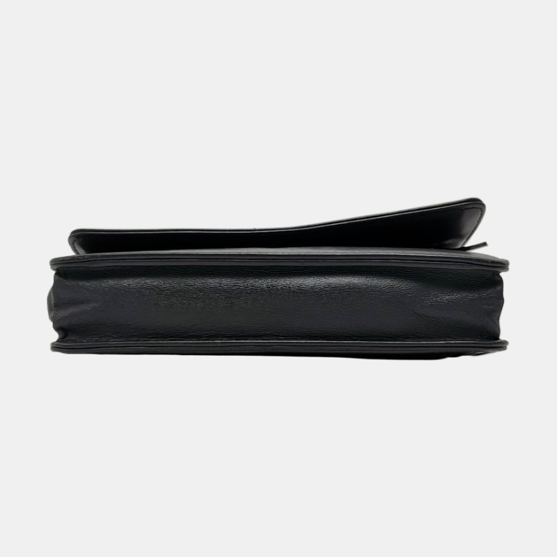 CHANEL LEBOY WOC 灰色羊皮萎格紋縫肩背包斜背包 釕色五金-5