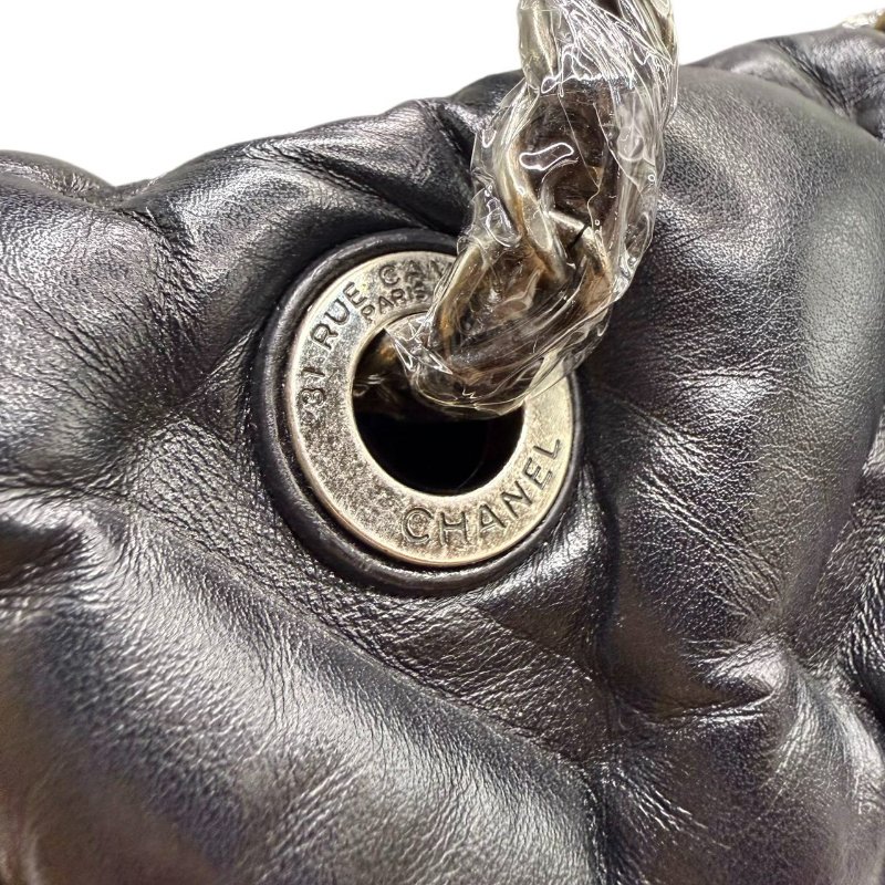 ［2416］Chanel香奈兒 泡芙雙肩包 黑色 羊皮 小號-11