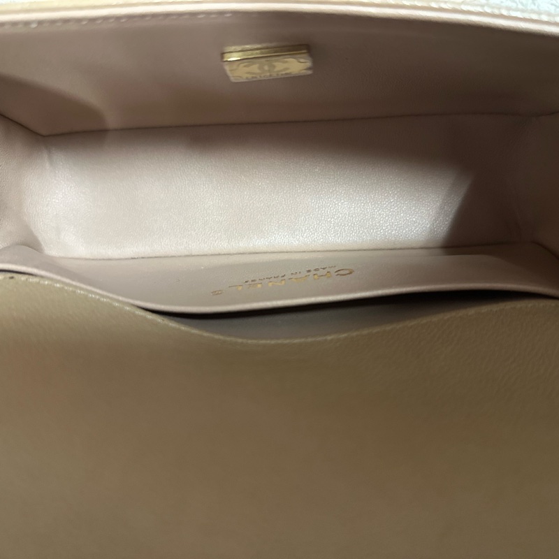 Chanel boy20 氣質奶茶 魚子醬牛皮 台灣專櫃貨 可議價-11