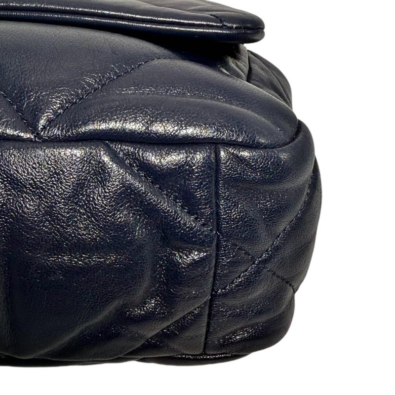 [2574]Chanel香奈兒 19BAG 藏藍色 羊皮 小號-7