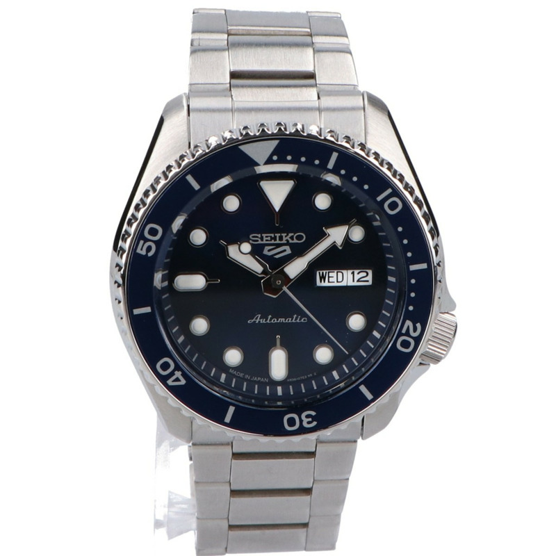 精工 SBSA001 4R36 5 運動型 SKX 系列星期日曆型自動手錶,搭配透明背殼,銀色,男士-0