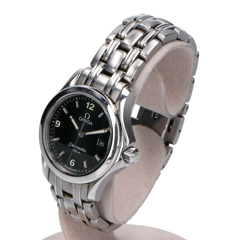 歐米茄海馬系列 120m Date 石英腕錶 銀色 女士腕錶 2581.53-2