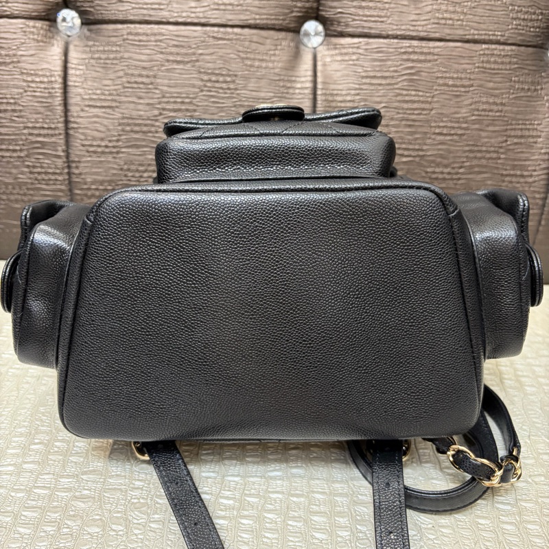 🌟熱門🌟Chanel 黑荔枝牛皮Duma中號手提後背包AS4398-4