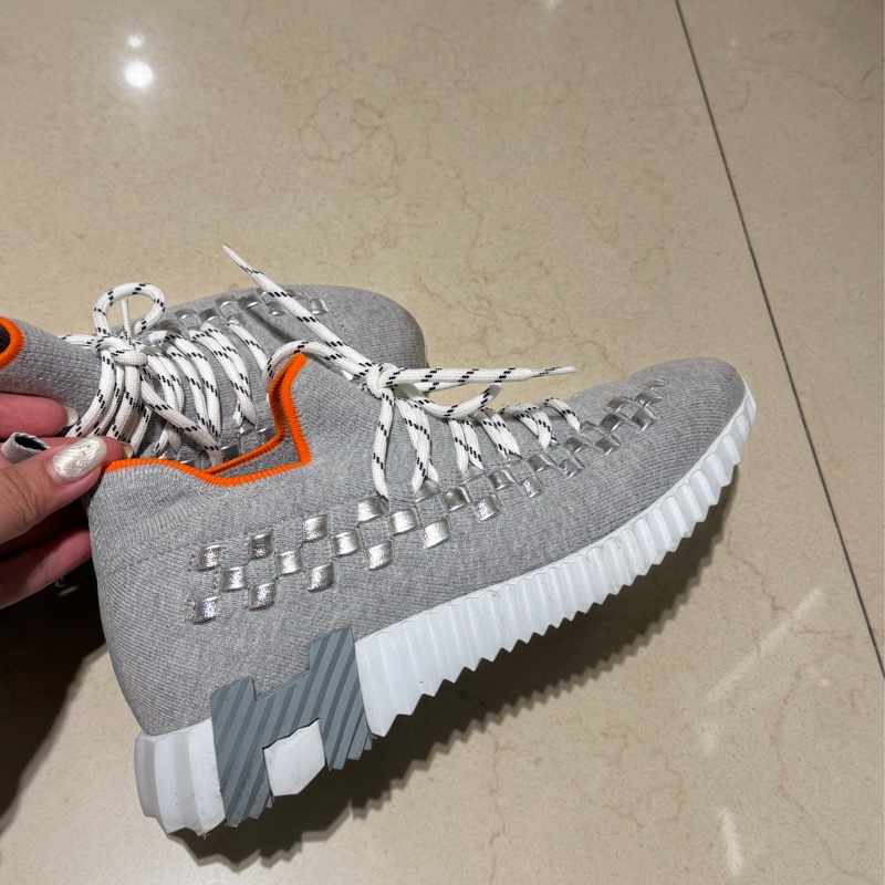 Hermes灰色針織運動鞋#38.5-7