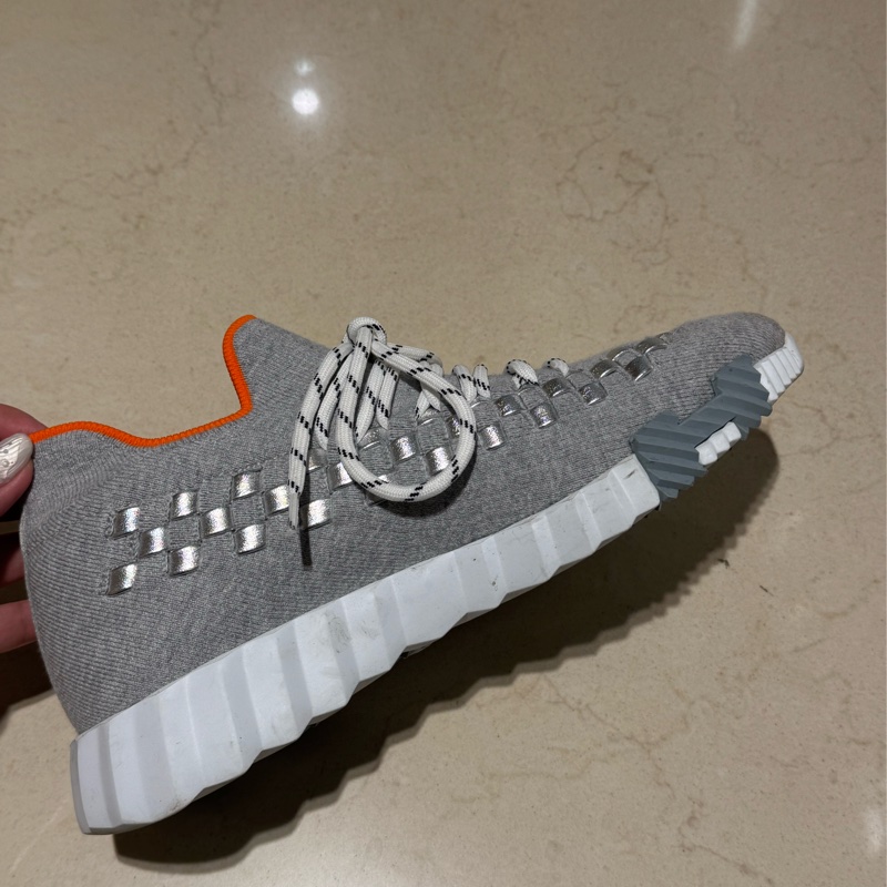 Hermes灰色針織運動鞋#38.5-13