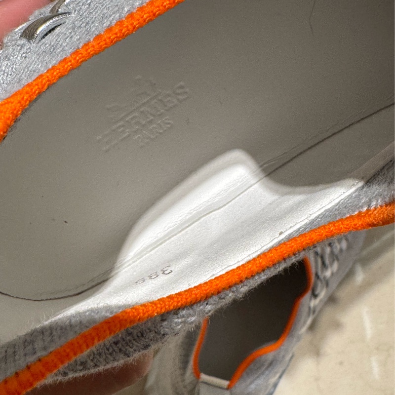 Hermes灰色針織運動鞋#38.5-25