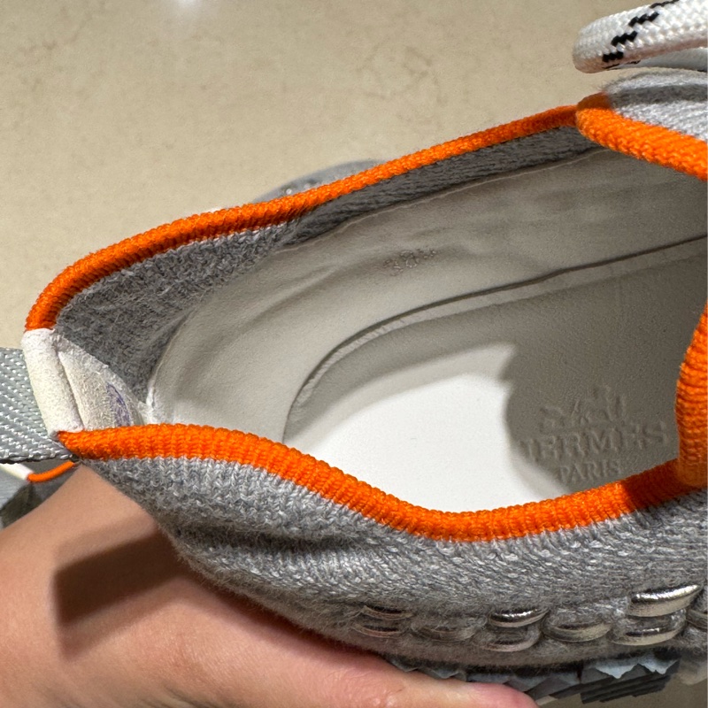 Hermes灰色針織運動鞋#38.5-42