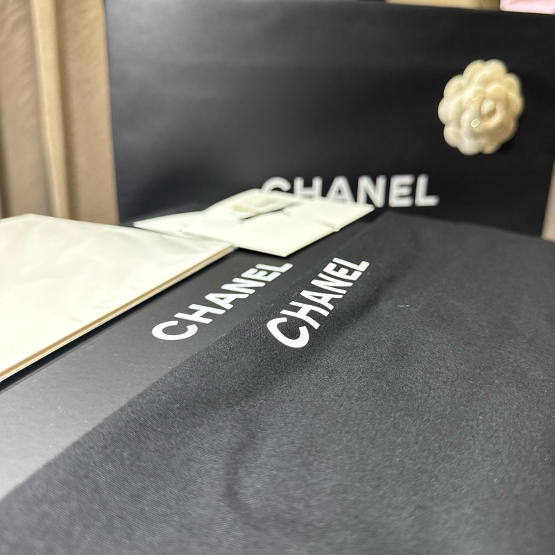 香奈兒19 深藍配金30cm 澎澎羊皮包自售-16