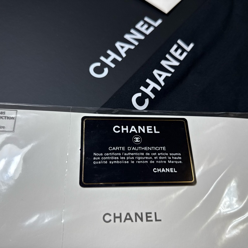 香奈兒19 深藍配金30cm 澎澎羊皮包自售-18
