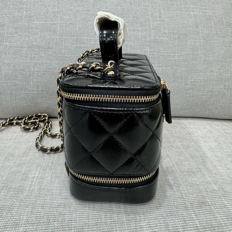 香奈兒Chanel 香奈兒 雙層雙拉鍊化妝箱 長盒子化妝盒-6