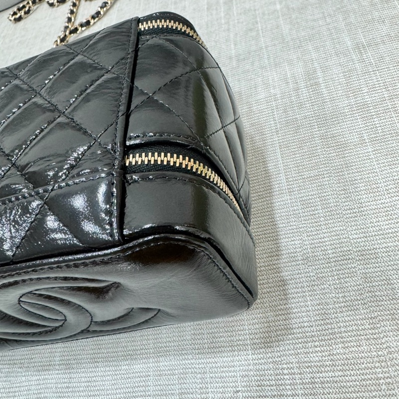 香奈兒Chanel 香奈兒 雙層雙拉鍊化妝箱 長盒子化妝盒-9