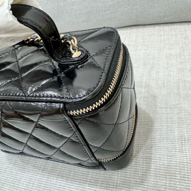 香奈兒Chanel 香奈兒 雙層雙拉鍊化妝箱 長盒子化妝盒-13