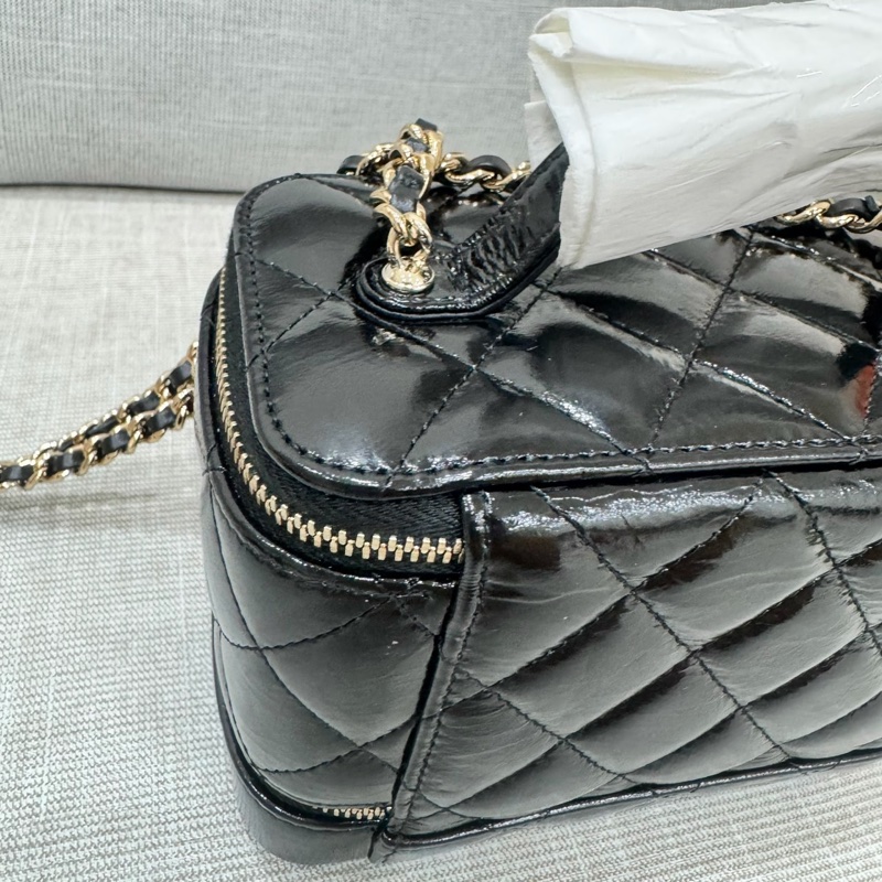 香奈兒Chanel 香奈兒 雙層雙拉鍊化妝箱 長盒子化妝盒-14