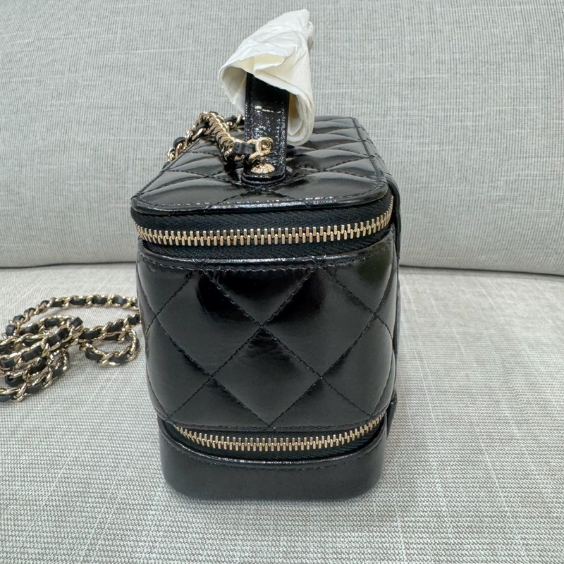 香奈兒Chanel 香奈兒 雙層雙拉鍊化妝箱 長盒子化妝盒-15