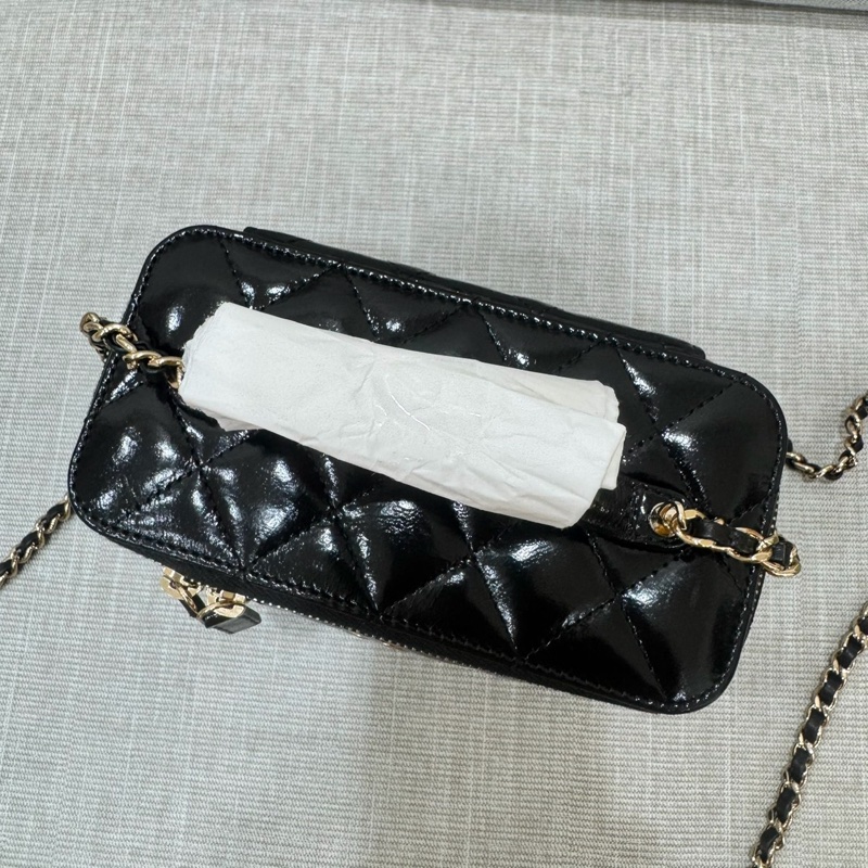 香奈兒Chanel 香奈兒 雙層雙拉鍊化妝箱 長盒子化妝盒-18