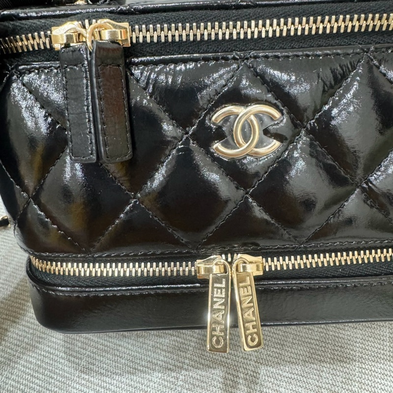 香奈兒Chanel 香奈兒 雙層雙拉鍊化妝箱 長盒子化妝盒-20