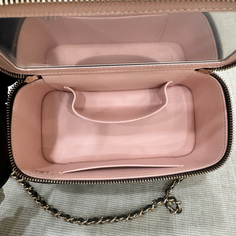 香奈兒Chanel 香奈兒 雙層雙拉鍊化妝箱 長盒子化妝盒-25