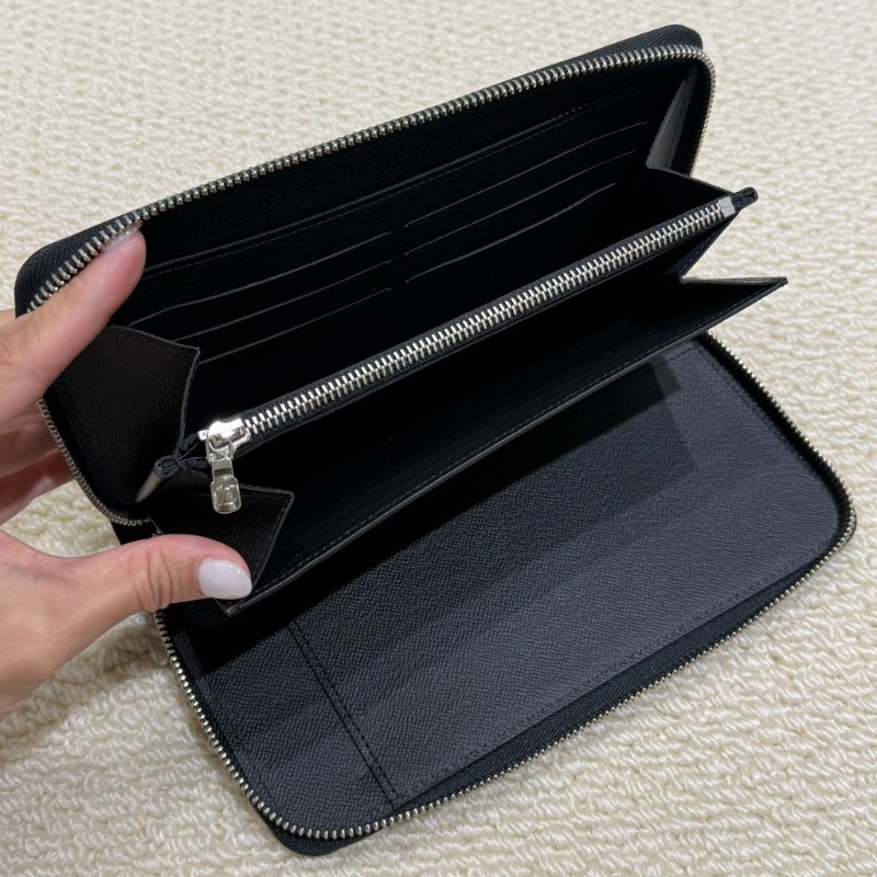 Louis Vuitton - 黑色EPI銀釦商務型長夾-12