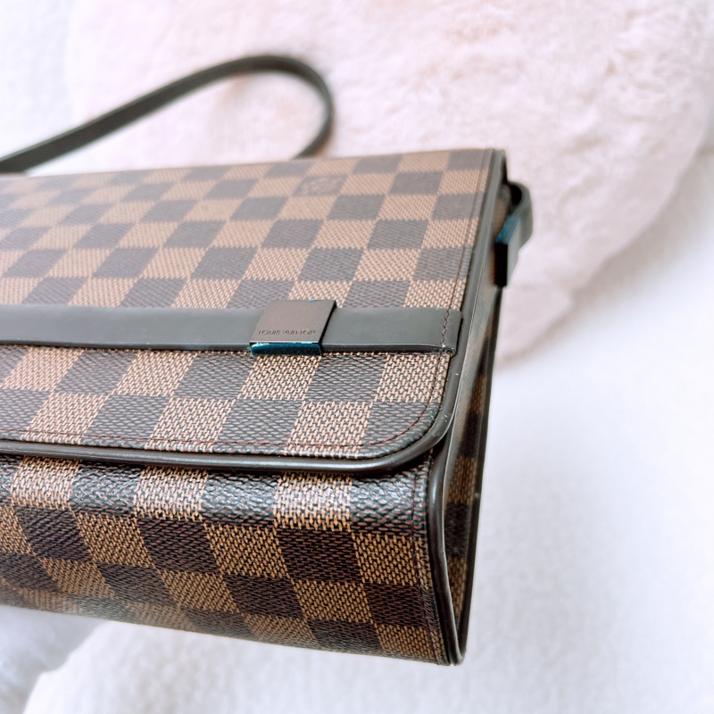 Lv tribeca 啡色棋盤格腋下包/肩背包-2