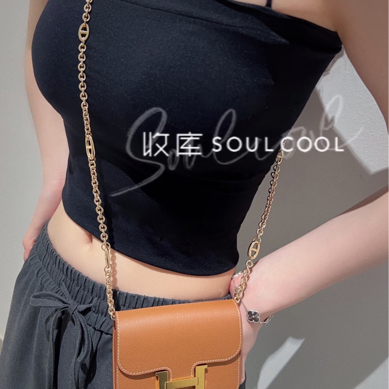 愛馬仕 Hermès 康康slim金棕金扣U刻 檸檬黃內卡包 ec皮-1