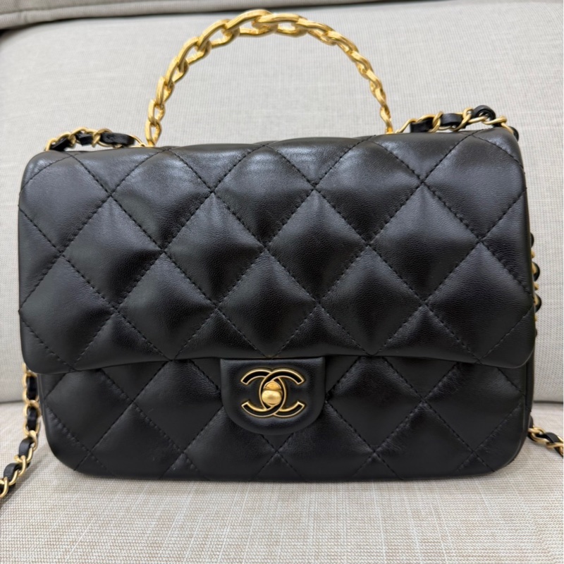 香奈兒Chanel 新款25C琺瑯手柄口蓋包-3