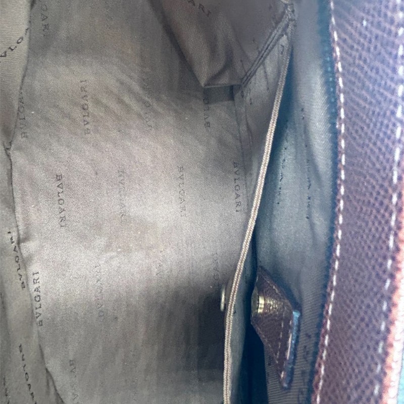 7成新 BVLGARI BROWN LEATHER BAG WITH EXTRA STRAP (思英grse)-5