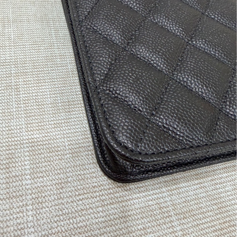 香奈兒 23S 蝴蝶結 荔枝紋牛皮手機包 斜背包-13