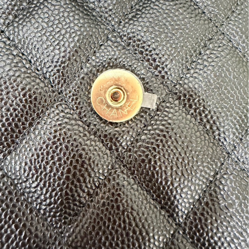 香奈兒 23S 蝴蝶結 荔枝紋牛皮手機包 斜背包-19