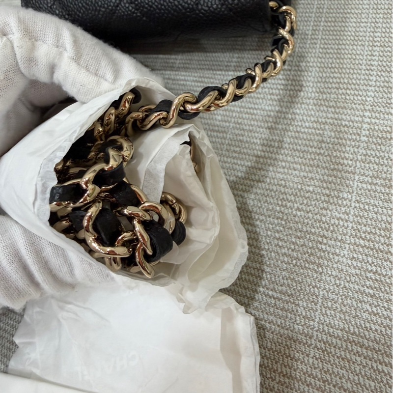 香奈兒 23S 蝴蝶結 荔枝紋牛皮手機包 斜背包-24