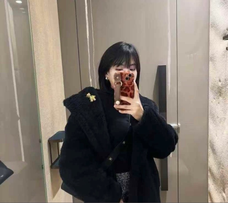 促銷品 Max Mara -Oggeri 短款泰迪外套 黑色 it 36 碼-2