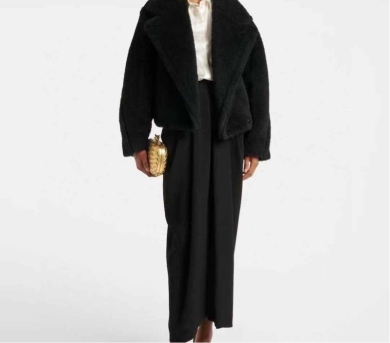 促銷品 Max Mara -Oggeri 短款泰迪外套 黑色 it 36 碼-4