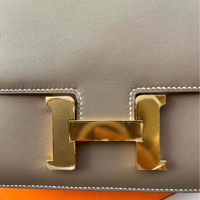 Hermes🌈Mini Constance 19🌟大象灰金扣🧡全套有單🧡98新🌟Swift皮🌟-4