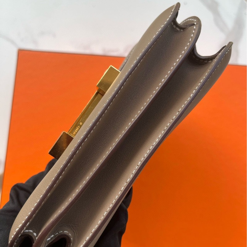 Hermes🌈Mini Constance 19🌟大象灰金扣🧡全套有單🧡98新🌟Swift皮🌟-5