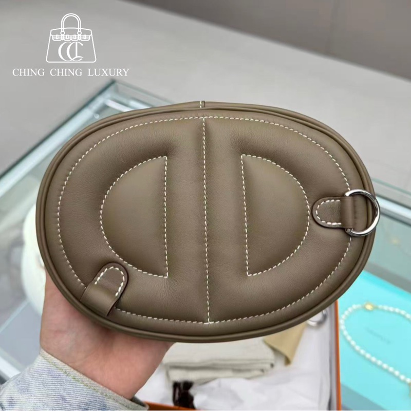 🌈Hermes🧡In the loop🧡豬鼻子腰包🧡大象灰銀扣🌟99新🌟全套有單🌈Swift 皮🌟beltbag🌟豬鼻子🌟-0